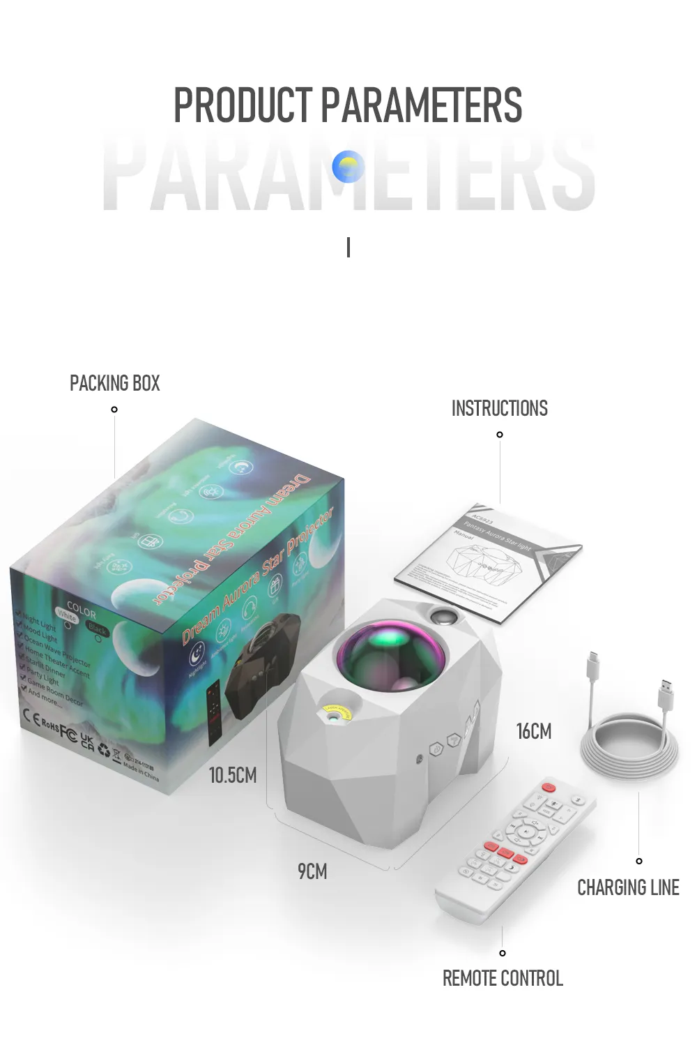 PROYECTOR AURORA BOREAL GALAXY + ENVIO GRATIS - Image 3