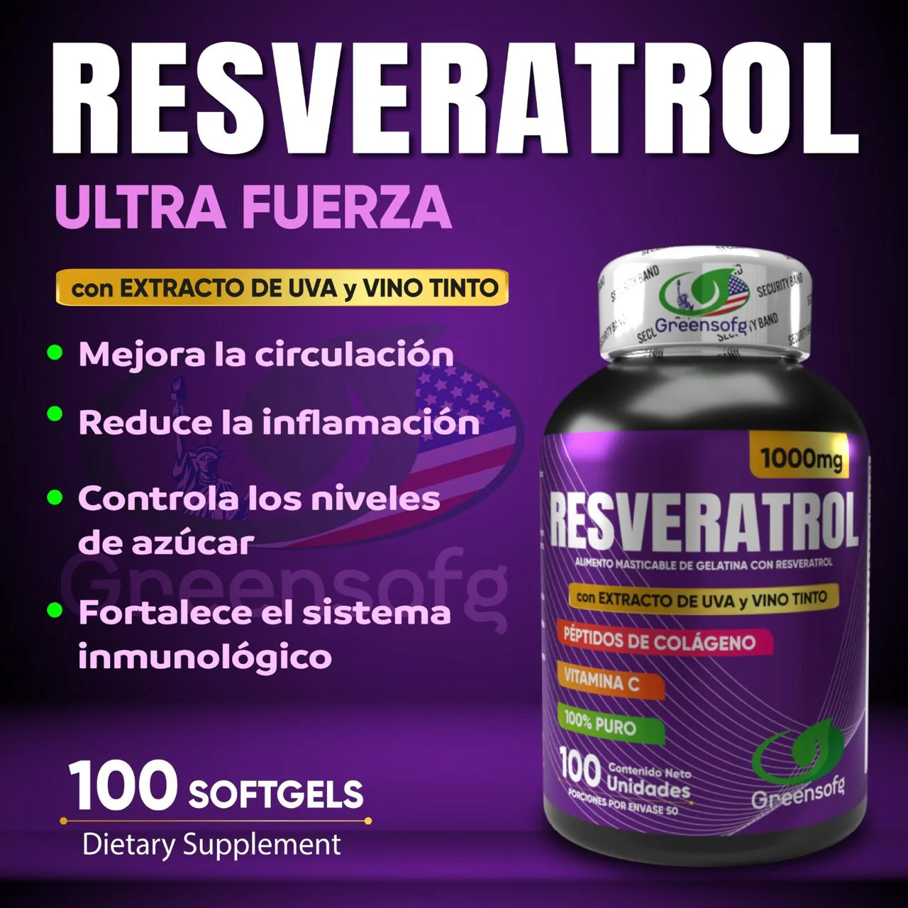 Resveratrol Americano Puro – Juventud en cada cápsula