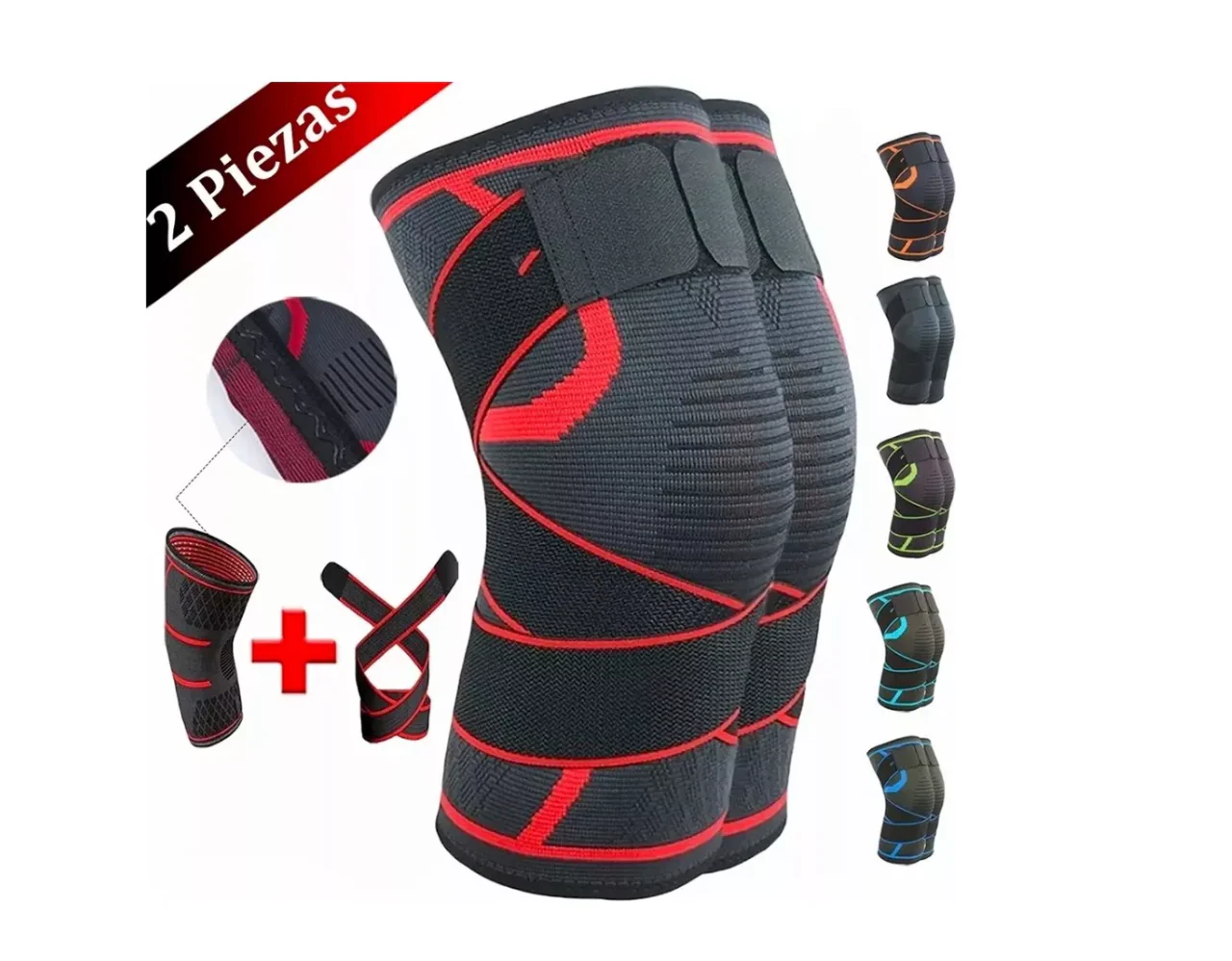 RODILLERA COMPRESION DOBLE BANDA x2 UNDS + ENVIO GRATIS - Image 3