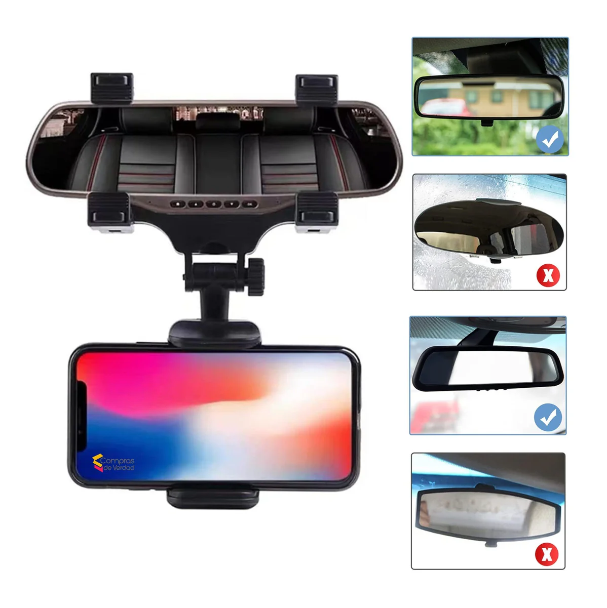 SOPORTE CELULAR ESPEJO RETROVISOR CARRO - Image 2