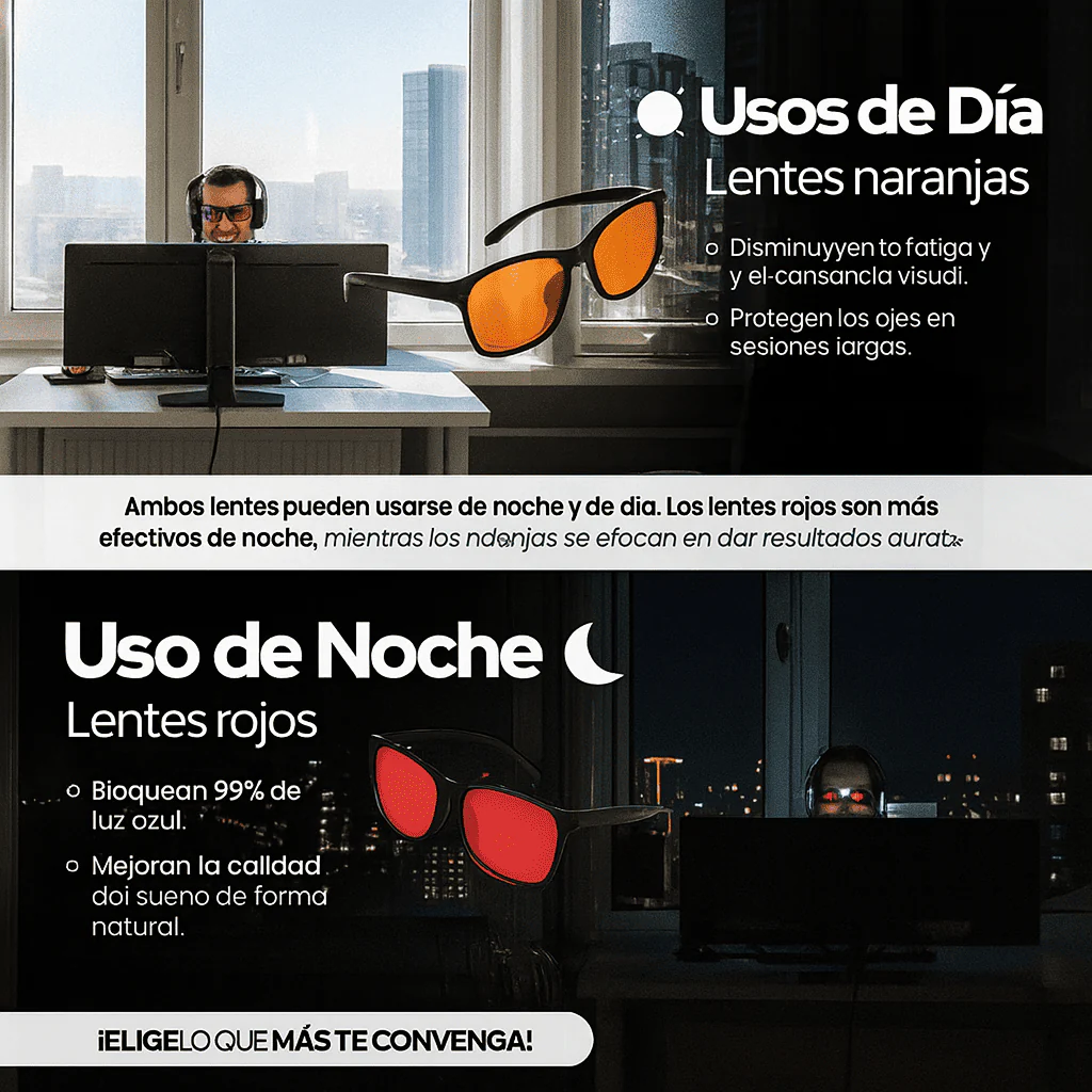 VISION™ Gafas Unisex Lente Rojo con Luz Azul PAGA 1 LLEVA 2 - Image 8