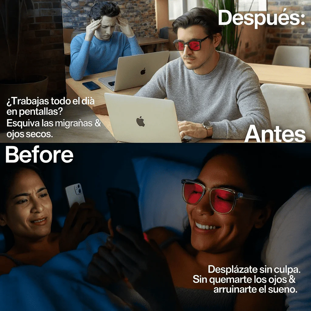 VISION™ Gafas Unisex Lente Rojo con Luz Azul PAGA 1 LLEVA 2 - Image 9